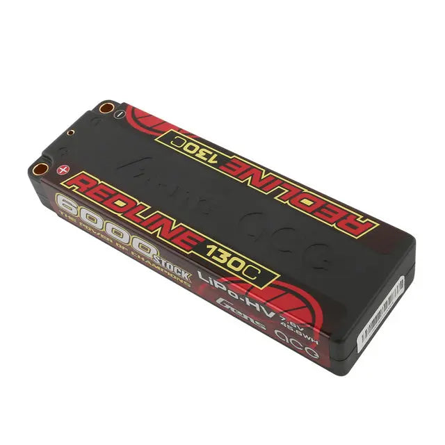 Gens Ace 2S Redline 6000mAh 7.6V 130C Hardcase/5mm bullet HV LiPo Battery (5.0mm Bullet) Gens Ace