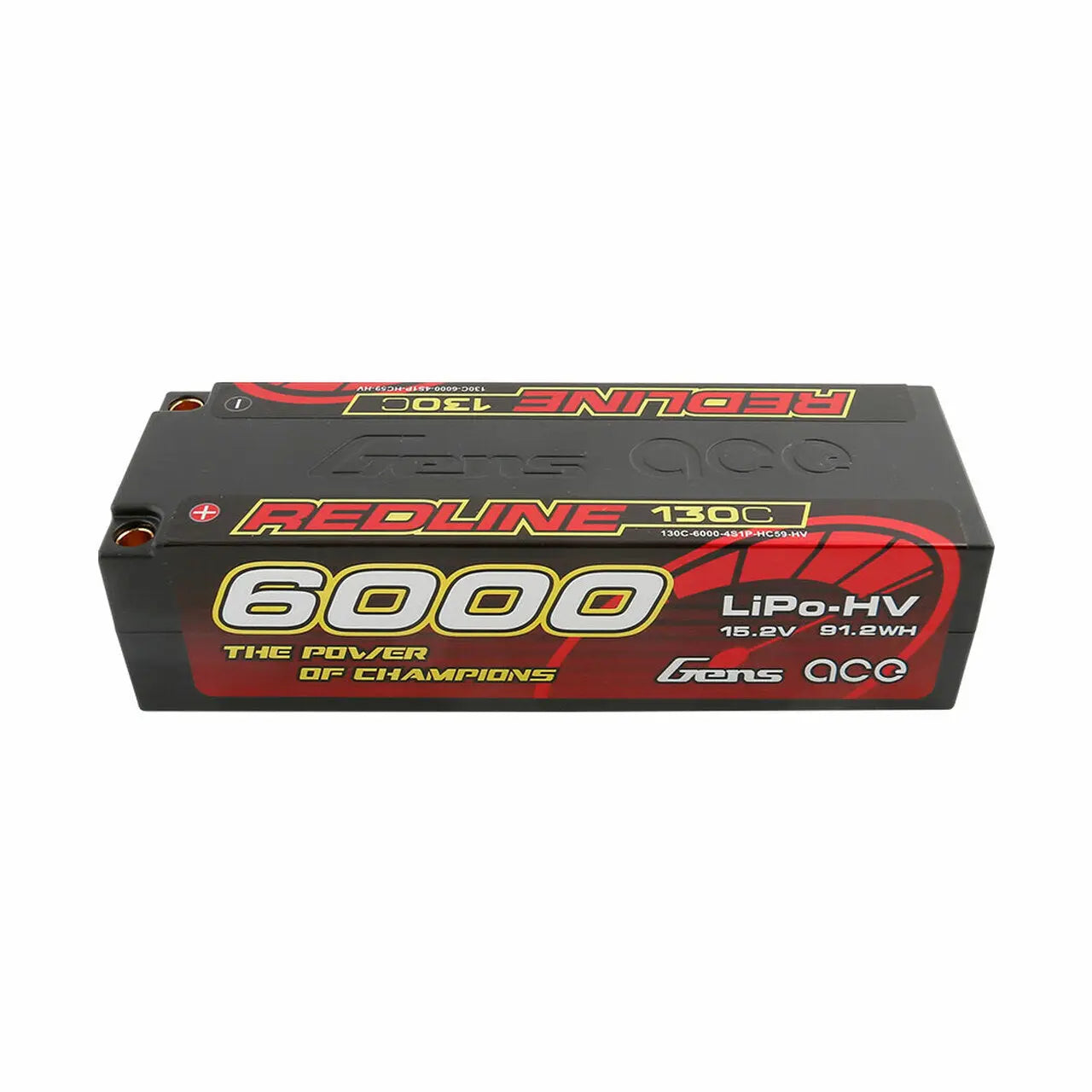 Gens Ace 4S Redline 6000mAh 15.2V 130C Hardcase/5mm bullet HV LiPo Battery (5.0mm Bullet) Gens Ace