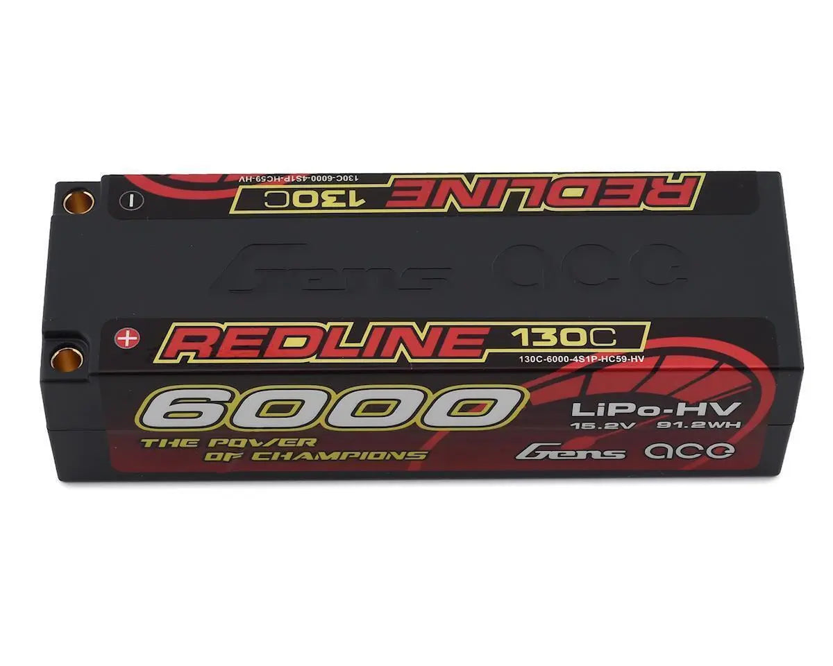 Gens Ace 4S 6000mAh 15.2V 130C Hardcase Lipo Battery Pack (5.0mm Bullet Plug) Gens Ace
