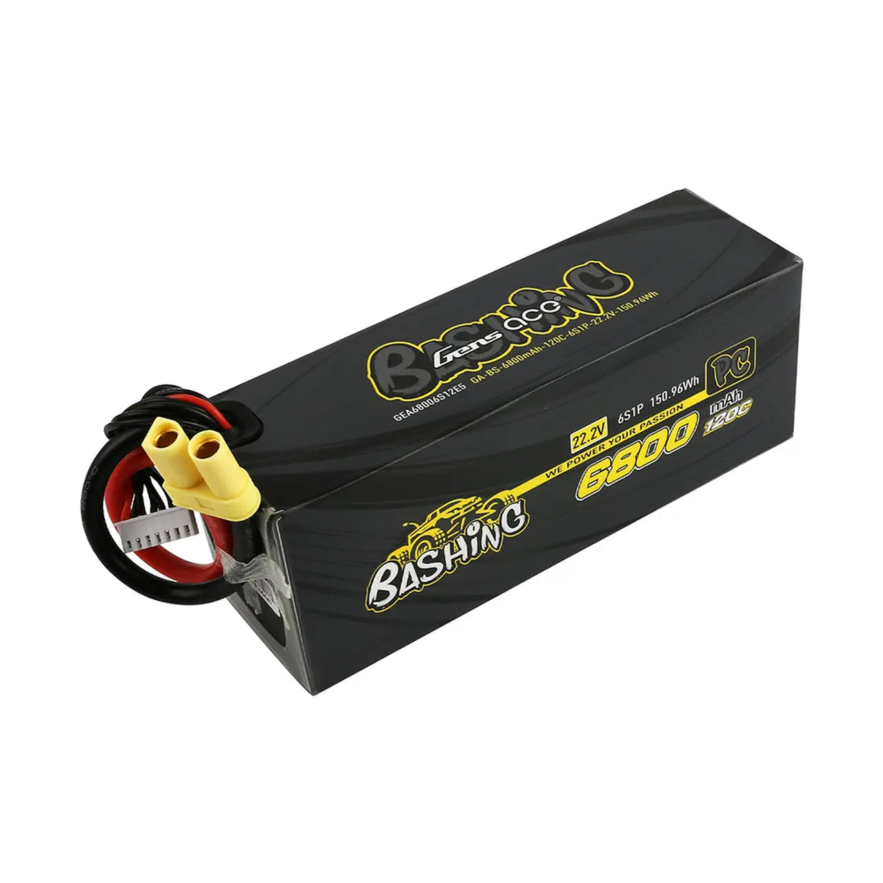 Gens Ace 6S Bashing 6800mAh 22.2V 120C Hard Case LiPo Battery (EC5) Gens Ace