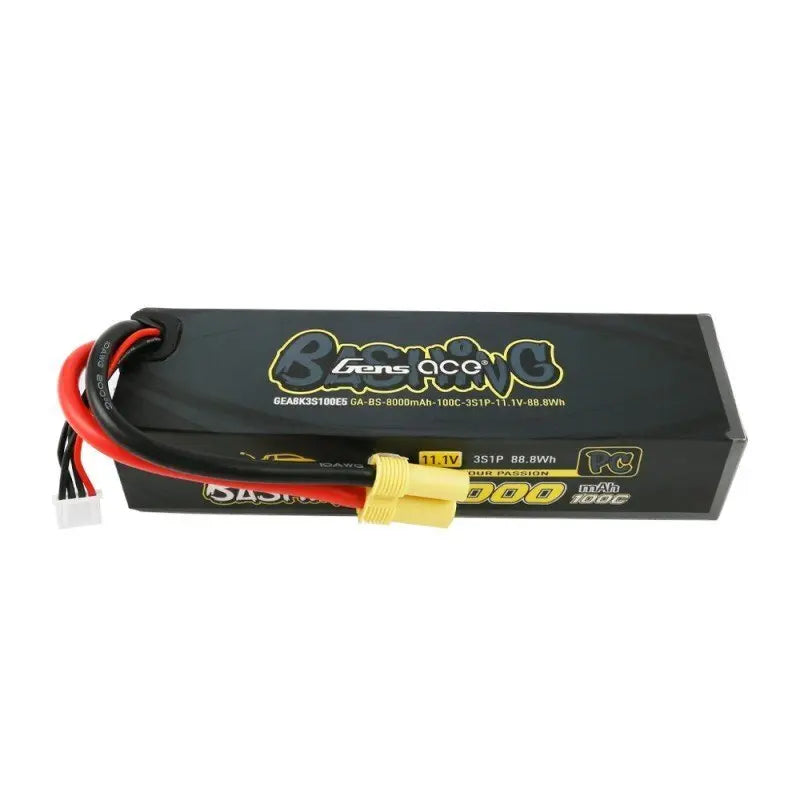 Gens Ace 3S Bashing 8000mAh 11.1V 100C Hardcase/Hardwired LiPo Battery (EC5) Gens Ace