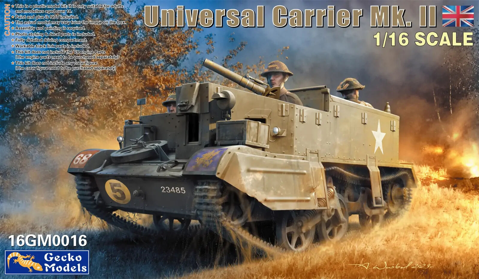Gecko 1/16 Universal Carrier Mk.II Plastic Model Kit