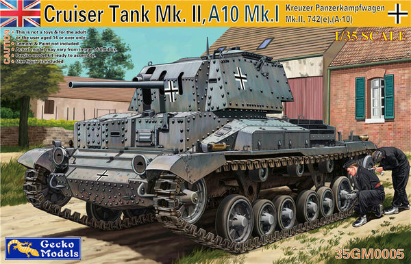 GM35005 Gecko 1/35 Kreuzer Panzerkampfwagen Mk.II, 742(e),(A-10) Plastic Model Kit