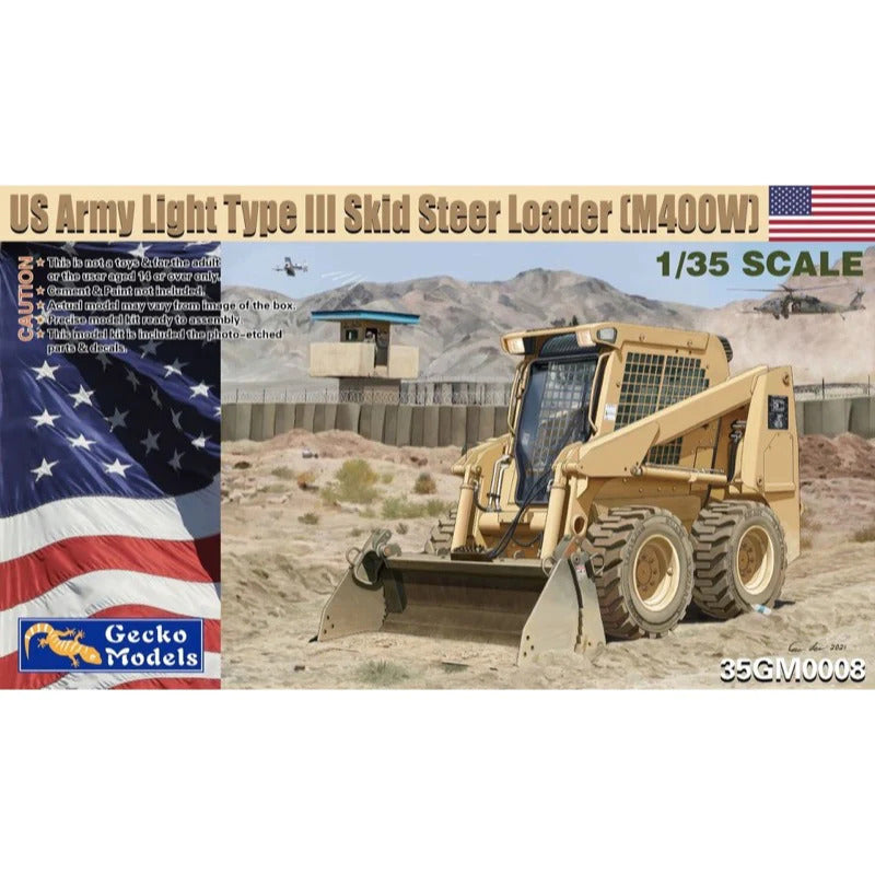 GM35008 Gecko 1/35 US Army Light Type III Skid Steer Loader (M400W) Plastic Model Kit Gecko