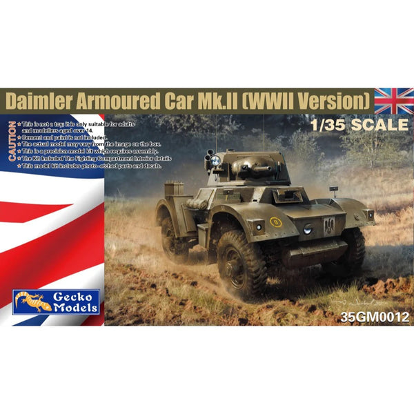 GM35012 Gecko 1/35 Daimler Armored Car Mk.II(WWII Version) Plastic Model Kit