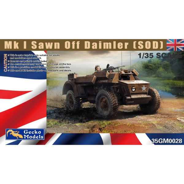 GM35028 Gecko 1/35 Mk I Sawn Off Daimler (SOD) Plastic Model Kit