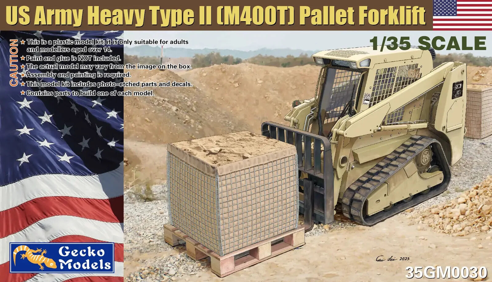 Gecko 1/35 US Army Heavy Type II (M400T) Pallet Forklifts Plastic Model Kit