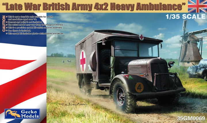 GM35069 Gecko 1/35 Late War British Army 4x2 Heavy Ambulance Plastic Model Kit Gecko