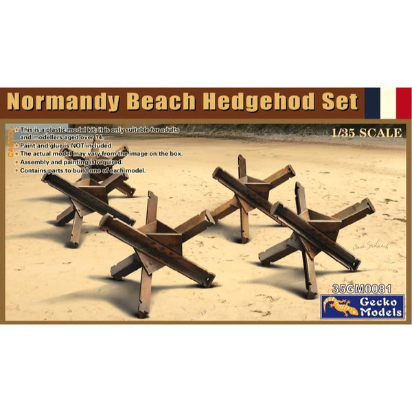 GM35081 Gecko 1/35 Normandy Beach Hedgehog Set Plastic Model Kit