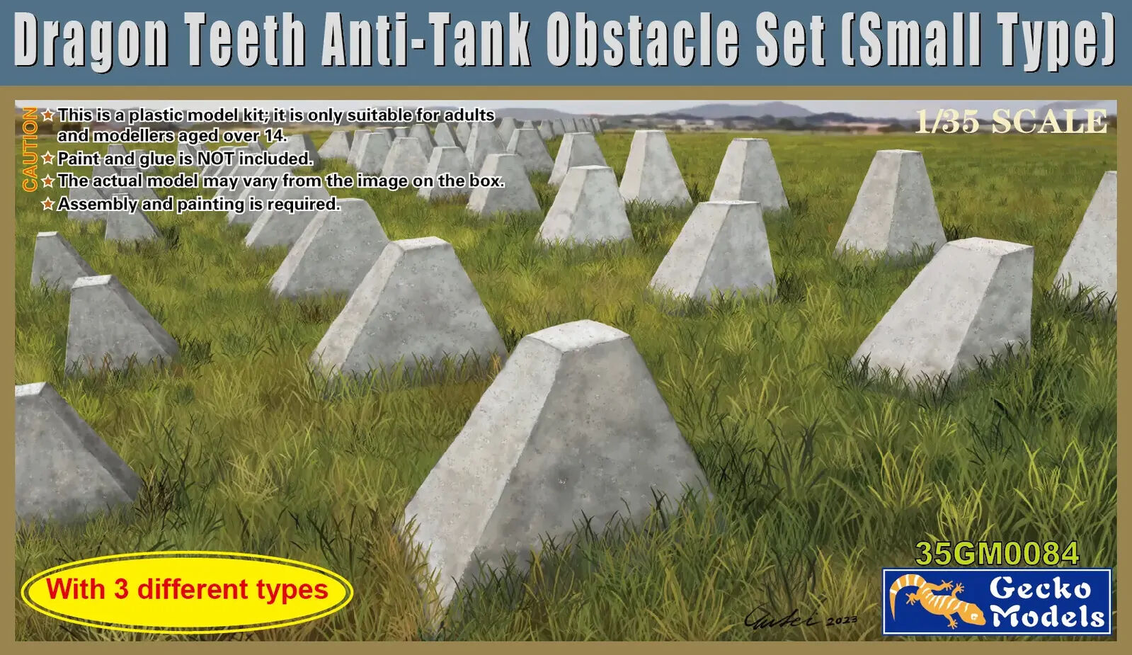 Gecko 1/35 Dragon Teeth Anti-Tank Obstacle Set Plastic Model Kit