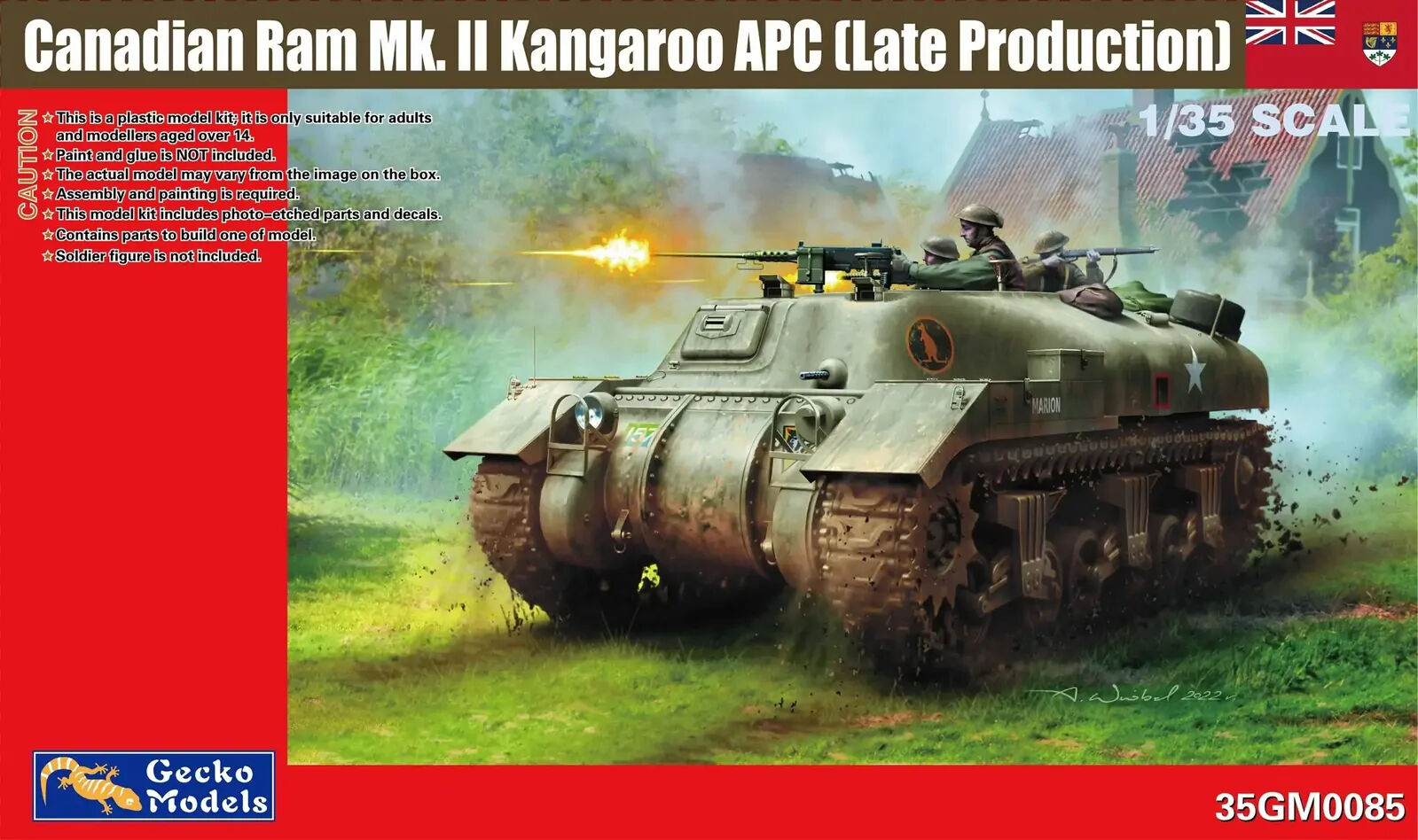 Gecko 1/35 Canadian Ram Mk. II Kangaroo APC (Late Production) Plastic Model Kit