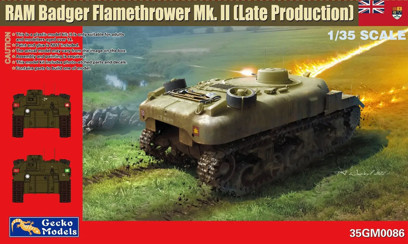 Gecko 1/35 Ram Badger Flamethrower Mk. II (Late Production) Plastic Model Kit