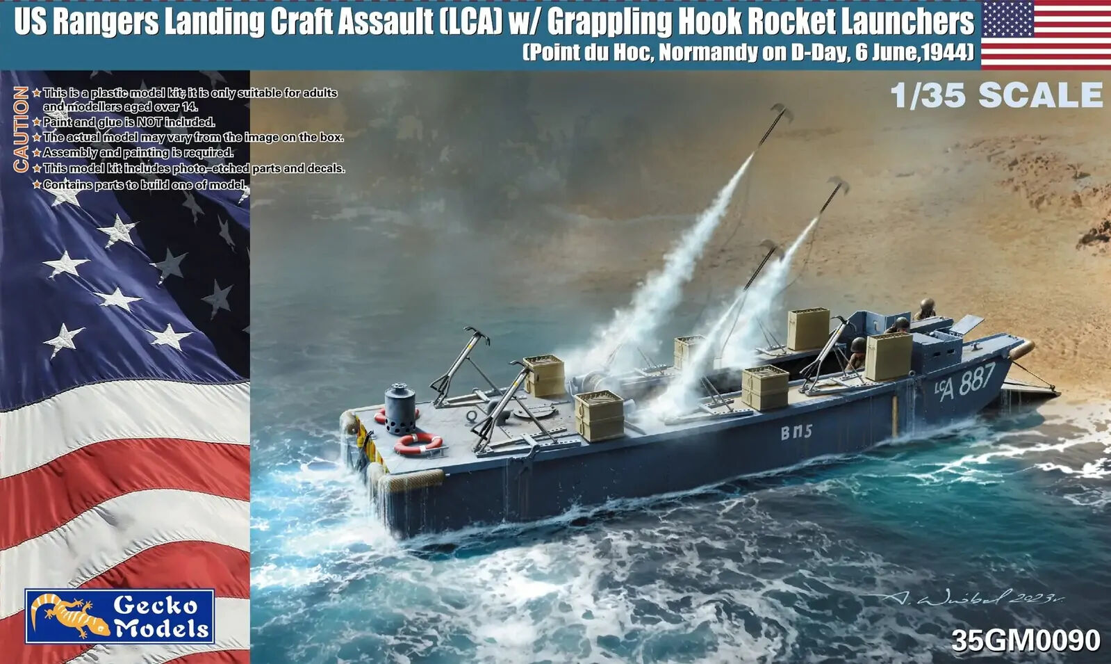 Gecko 1/35 US Rangers Landing Craft Assault (LCA) Plastic Model Kit