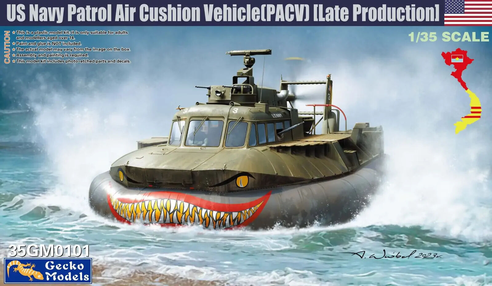 Gecko 1/35 US Navy Patrol Air Cushion Vehicle(PACV) Plastic Model Kit