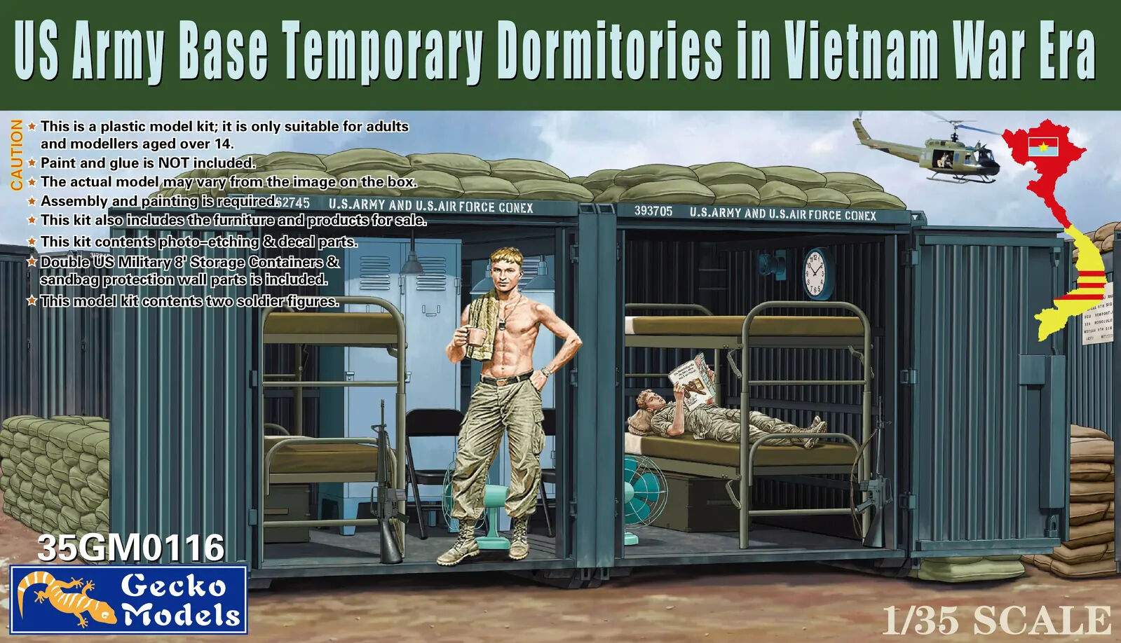 Gecko 1/35 US Army Base Temporary Dormitories For Military Personnel Plastic Model Kit