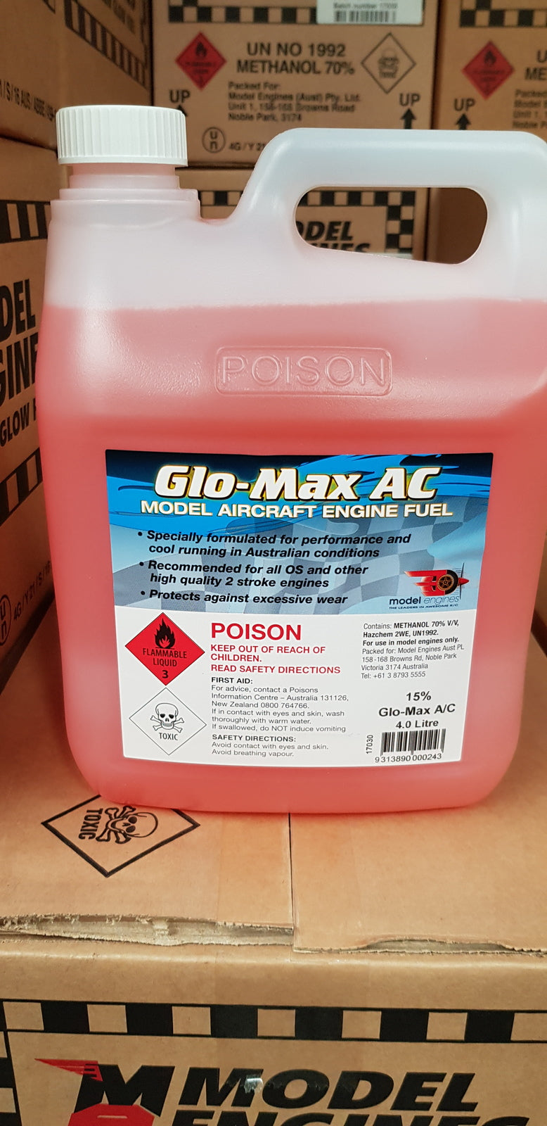 GMAC0540 (DG) GLO-MAX AC FUEL 5% NITRO 4 LT