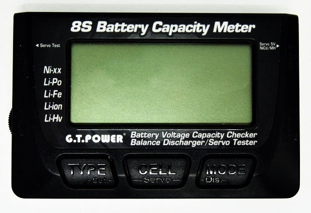 GT-8SMETER Battery Meter/Balancer/servo tester. GT Power