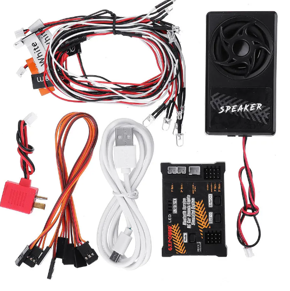 GT-BLUETOOTH-ENG-LIGHTS Bluetooth Version RC Car Engine Sound+Lights Simulated GT Power