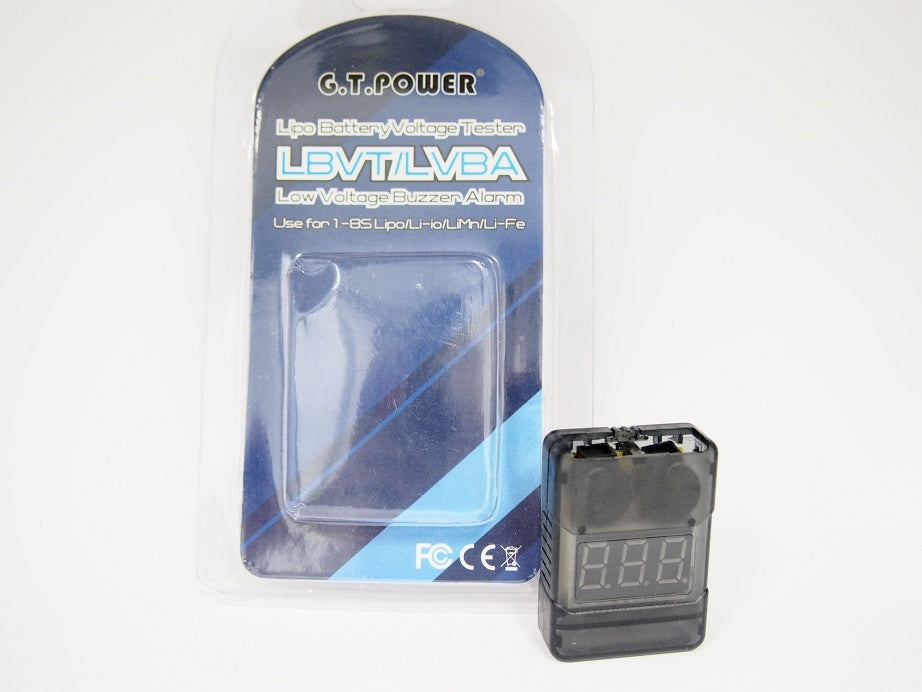 GT-LIPOTEST GT-Lipo Battery Low voltage alarm & tester 2-8 Cell GT Power