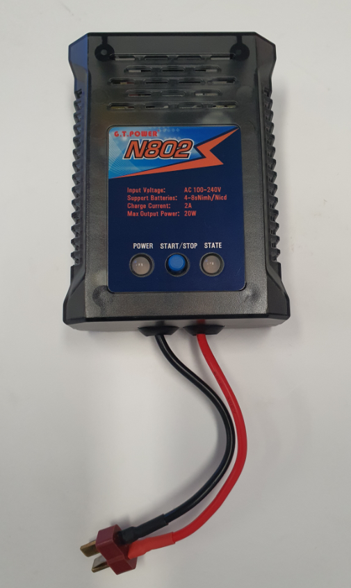 GT-N802DEANBULK AC W/Deans plug in zip bag 4-8Nimh/Nicad