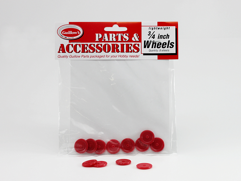 GUI-111 Guillow's ¾ Plastic Wheel (8 wheels) Accessories Pack Guillows