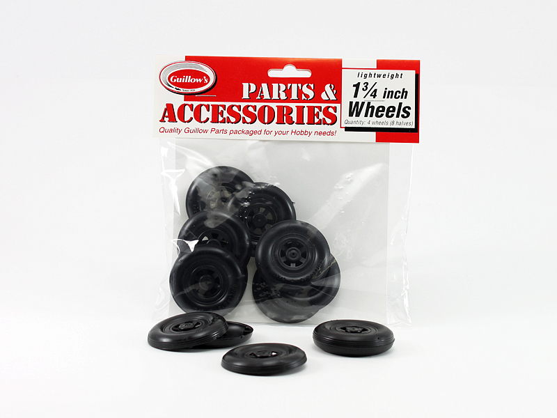 GUI-115 Guillow's 1¾ Plastic Half Wheel (8½ wheels) Accessories Pack Guillows