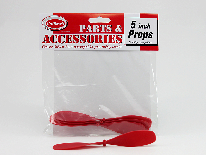 GUI-117 Guillow's 5 Plastic Propeller (3 propellers) Accessories Pack Guillows