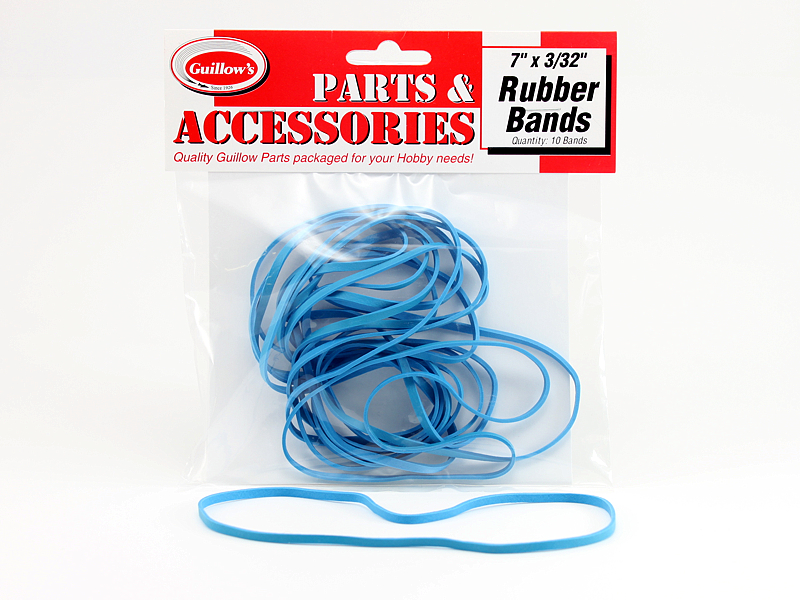 GUI-119 Guillow's 7 x 3/32 Rubber Band (10 rubber bands) Accessories Pack Guillows