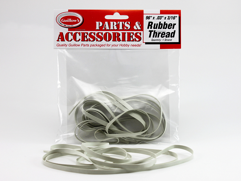 GUI-121 Guillow's 96 x .03 x 3/16 Rubber Thread Accessories Pack Guillows