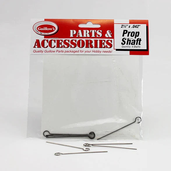 GUI-123 Guillow's 2½ x .04 Prop Shaft (4 shafts) Accessories Pack Guillows