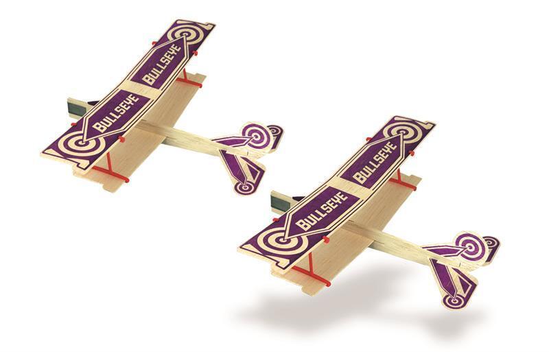 GUI-43T Guillow's Bullseye Twin Pack Balsa Glider Guillows
