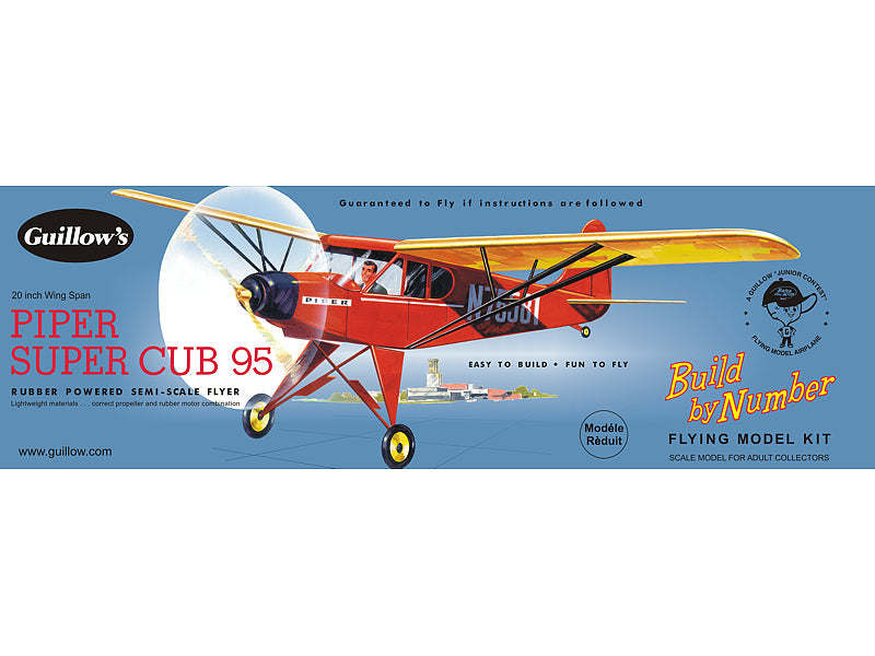 GUI-602 Guillow's Piper Cub 95 Balsa Plane Model Kit Guillows