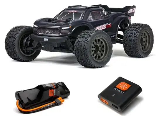 Arrma Vorteks 4X2 Boost Mega 1/10 2wd Stadium Truck, RTR, Gunmetal, ARA4105SV4T2 Arrma