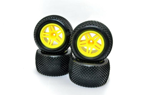 HB-11105Y TT 2.0 COMPLETE TIRE WITH YELLOW WHEEL SET 4PCS