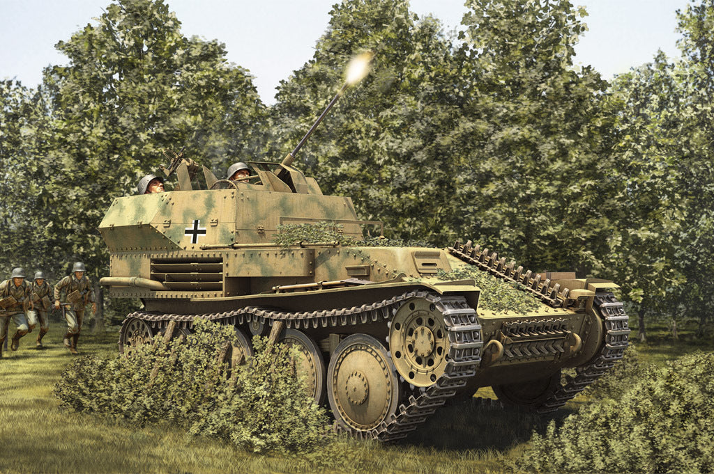 HB80140 HobbyBoss 1/35 German 2cm Flak 38 Pz.Kpfw .38 (t) Plastic Model Kit [80140] HobbyBoss