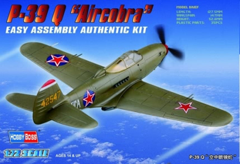 HB80240 HobbyBoss 1/72 P-39 Q Aircacobra Plastic Model Kit [80240] HobbyBoss