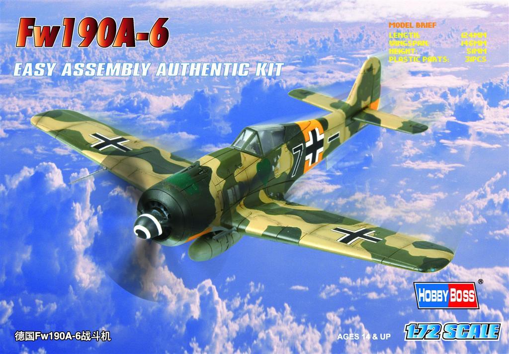 HB80245 HobbyBoss 1/72 Germany Fw190A-6 Fighter Plastic Model Kit [80245] HobbyBoss