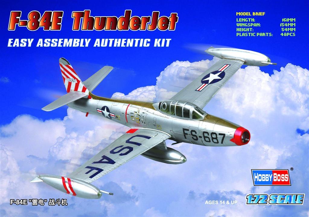 HB80246 HobbyBoss 1/72 F-84E Thunderjet Plastic Model Kit [80246] HobbyBoss