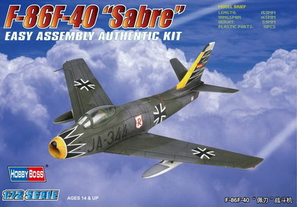 HB80259 HobbyBoss 1/72 F-86F-40 Sabre Fighter Plastic Model Kit [80259] HobbyBoss