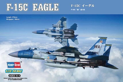 HB80270 HobbyBoss 1/72 F-15C Eagle Fighter Plastic Model Kit [80270]