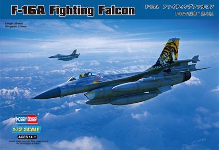 HB80272 HobbyBoss 1/72 F-16A Fighting Falcon Plastic Model Kit [80272] HobbyBoss