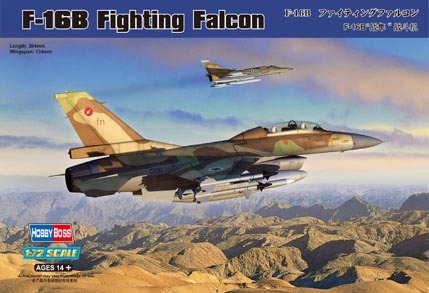 HB80273 HobbyBoss 1/72 F-16B Fighting Falcon Plastic Model Kit [80273]