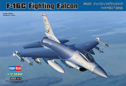 HB80274 HobbyBoss 1/72 F-16C Fighting Falcon Plastic Model Kit [80274] HobbyBoss