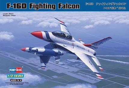 HB80275 HobbyBoss 1/72 F-16D Fighting Falcon Plastic Model Kit [80275]