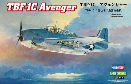 HB80314 HobbyBoss 1/48 TBF-1C Avenger Plastic Model Kit [80314]