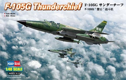 HB80333 HobbyBoss 1/48 F-105G Thunderchief Plastic Model Kit [80333] HobbyBoss