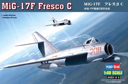HB80334 HobbyBoss 1/48 MiG-17F Fresco C Plastic Model Kit [80334] HobbyBoss