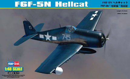 HB80341 HobbyBoss 1/48 F6F-5N Hellcat Plastic Model Kit [80341] HobbyBoss