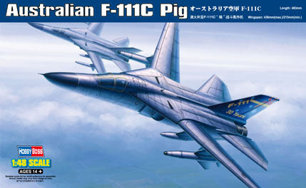 HB80349 HobbyBoss 1/48 Australian F-111C Pig Plastic Model Kit [80349]*Aus Decal*