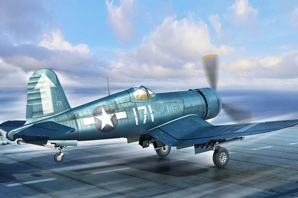 HB80384 HobbyBoss 1/48 F4U-1D Corsair Plastic Model Kit [80384] HobbyBoss